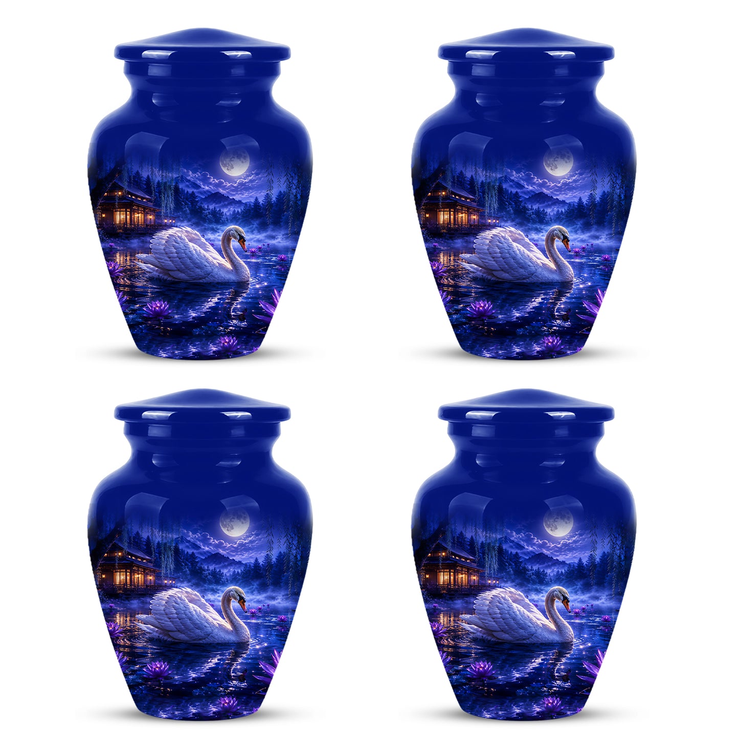 White Swan Memorial Urn - Personalized Funeral Urns On Sale For Ashes