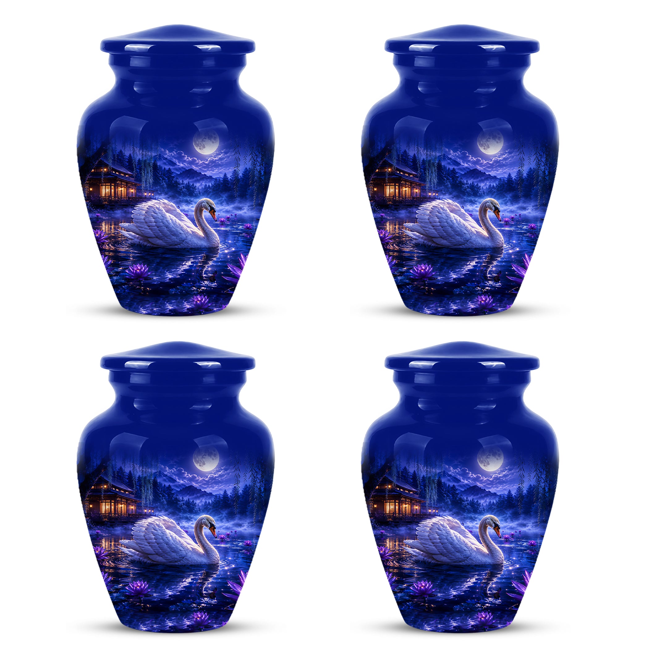 White Swan Memorial Urn - Personalized Funeral Urns On Sale For Ashes