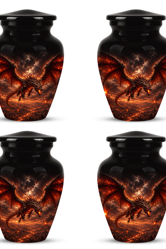Dragon Fire Cremation Urn - Artistic Mythical Burial Urns For Human Ashes