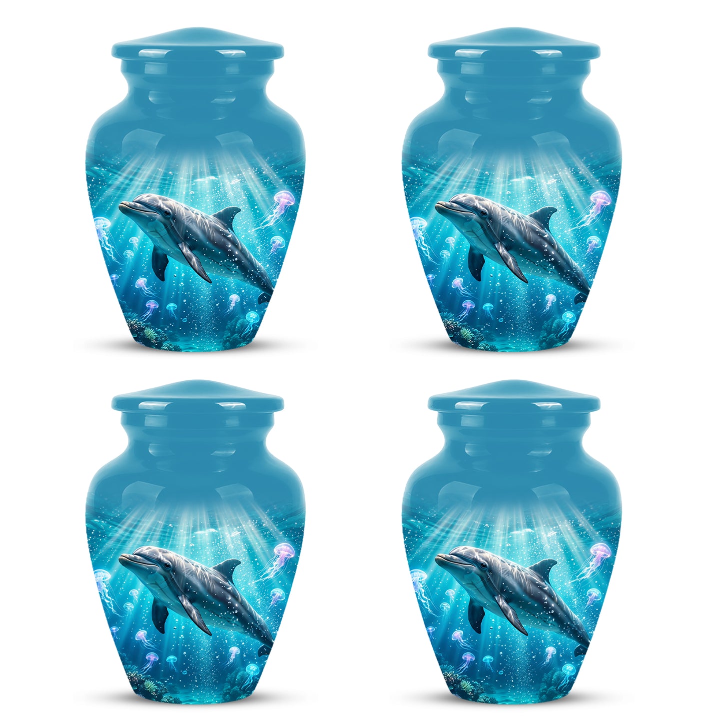 Dolphin Themed Urn - Beautifully Handcrafted Burial Urns For Mom Ashes