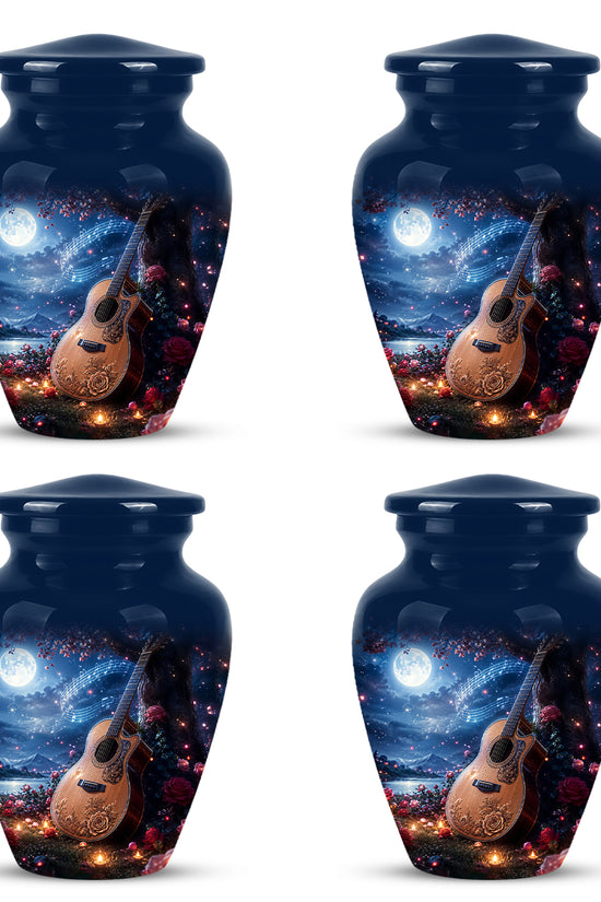 Artistic Guitar Memorial Urn - Beautifully Handcrafted Urns For Humans