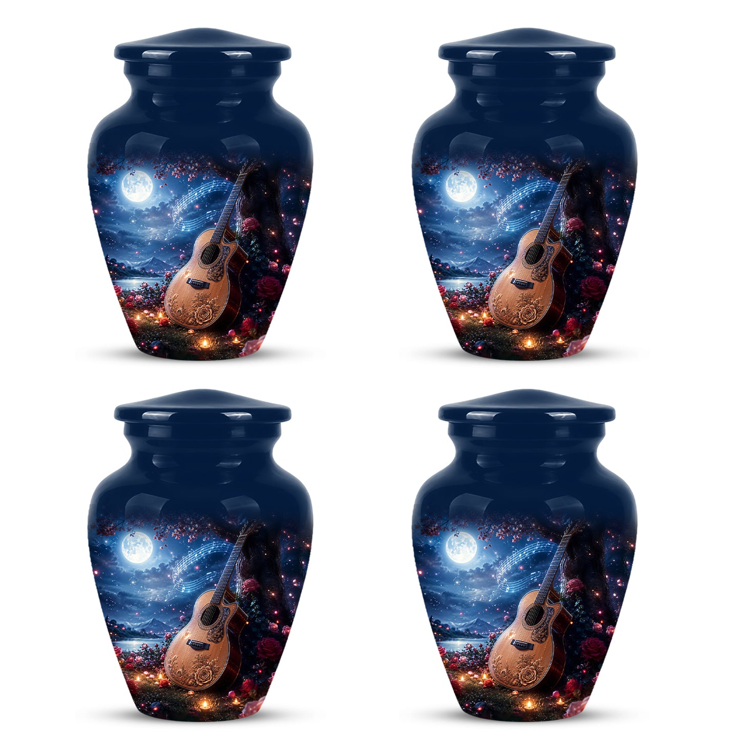 Artistic Guitar Memorial Urn - Beautifully Handcrafted Urns For Humans