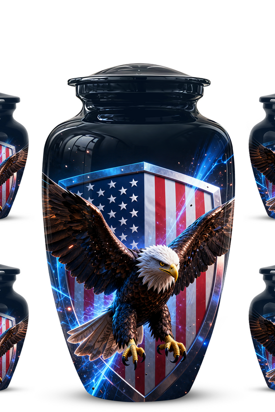 American Bald Eagle Memorial Urn - Personalized Funeral Urns For Ashes