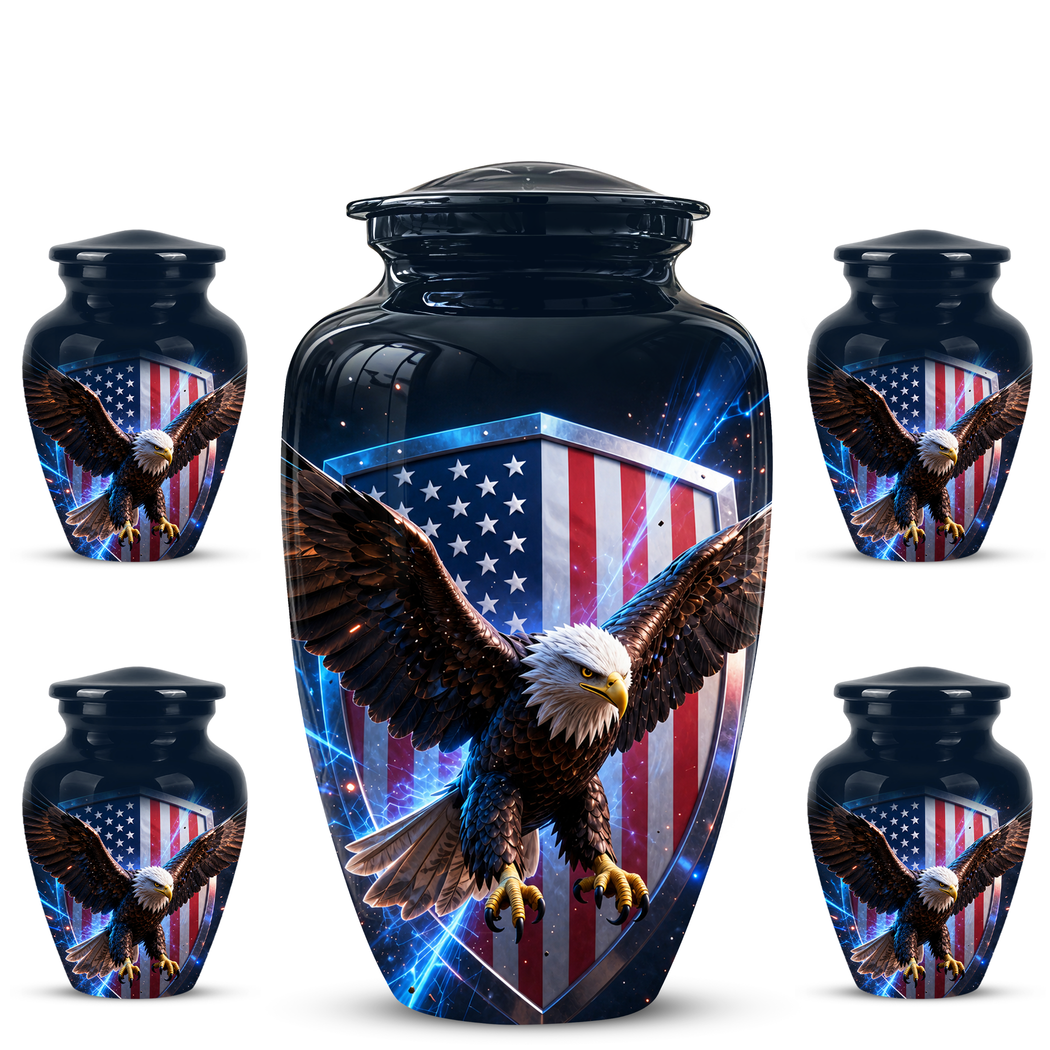 American Bald Eagle Memorial Urn - Personalized Funeral Urns For Ashes
