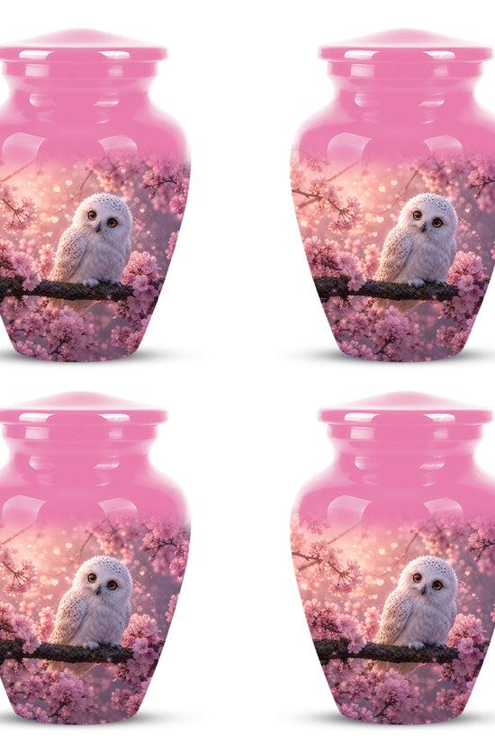Baby Owl Cremation Urn for Ashes – Handcrafted Personalized Burial Urn