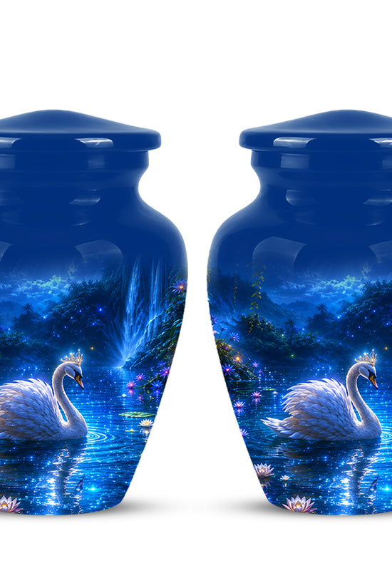 White Swan Memorial Urn - Custom Cremation Urns For Men & Women Ashes