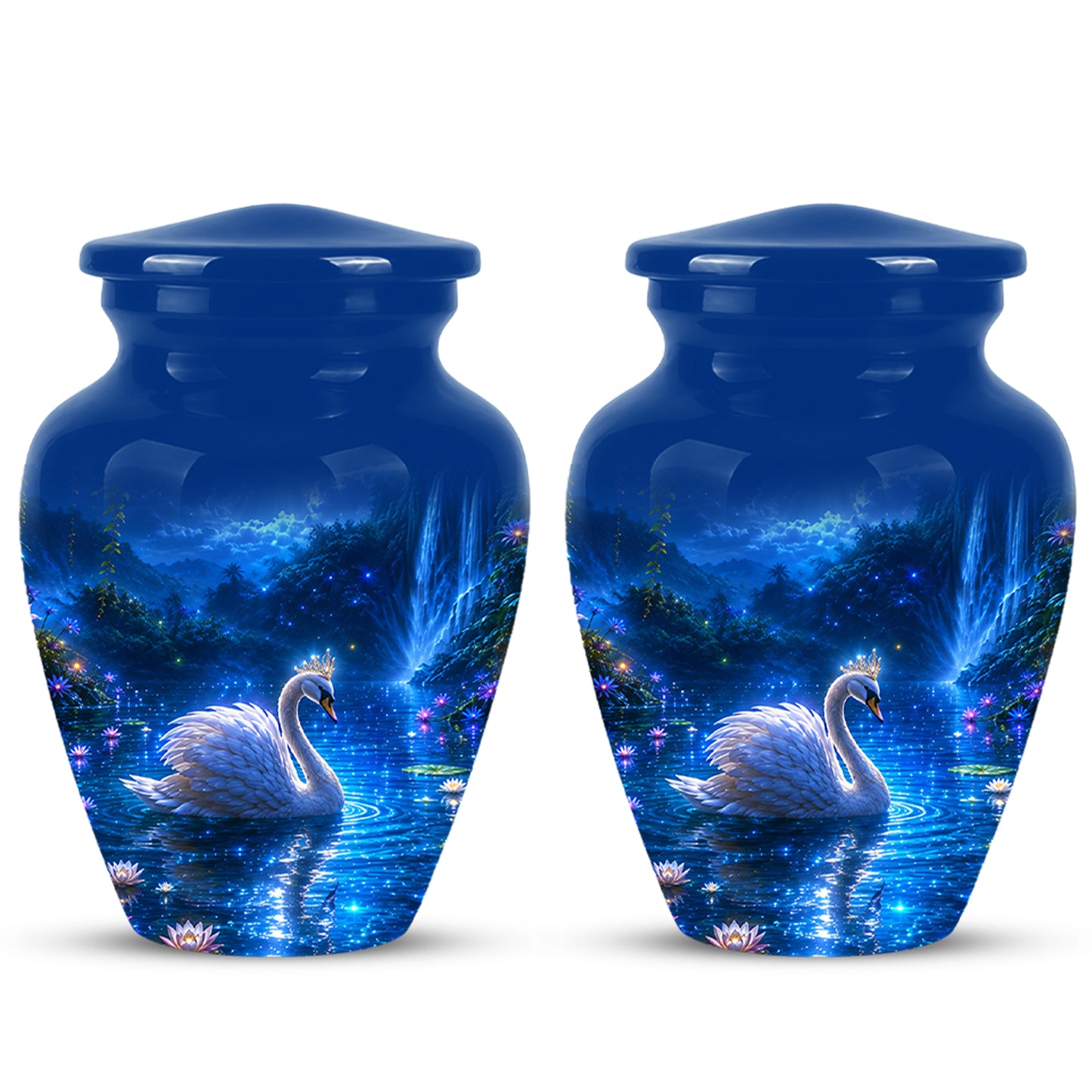 White Swan Memorial Urn - Custom Cremation Urns For Men & Women Ashes
