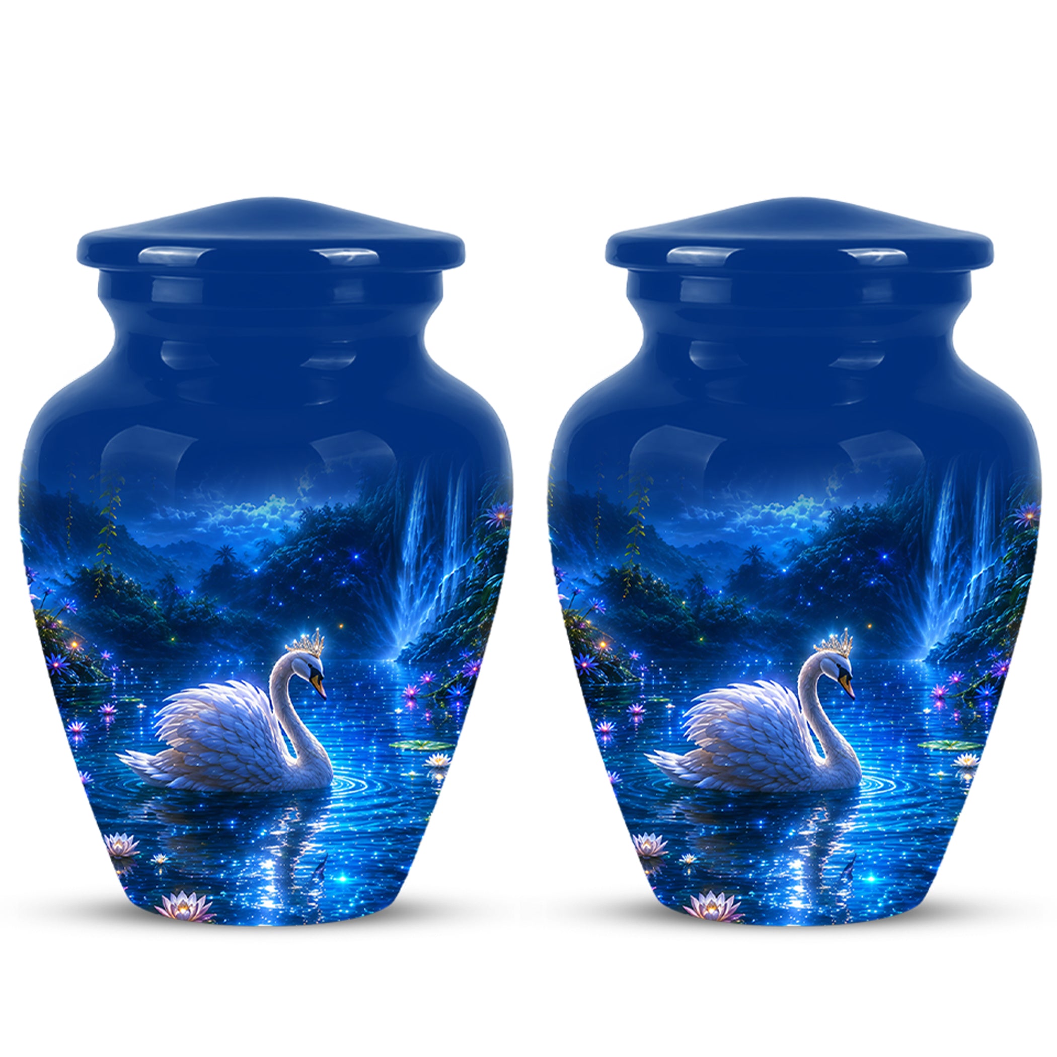 White Swan Memorial Urn - Custom Cremation Urns For Men & Women Ashes