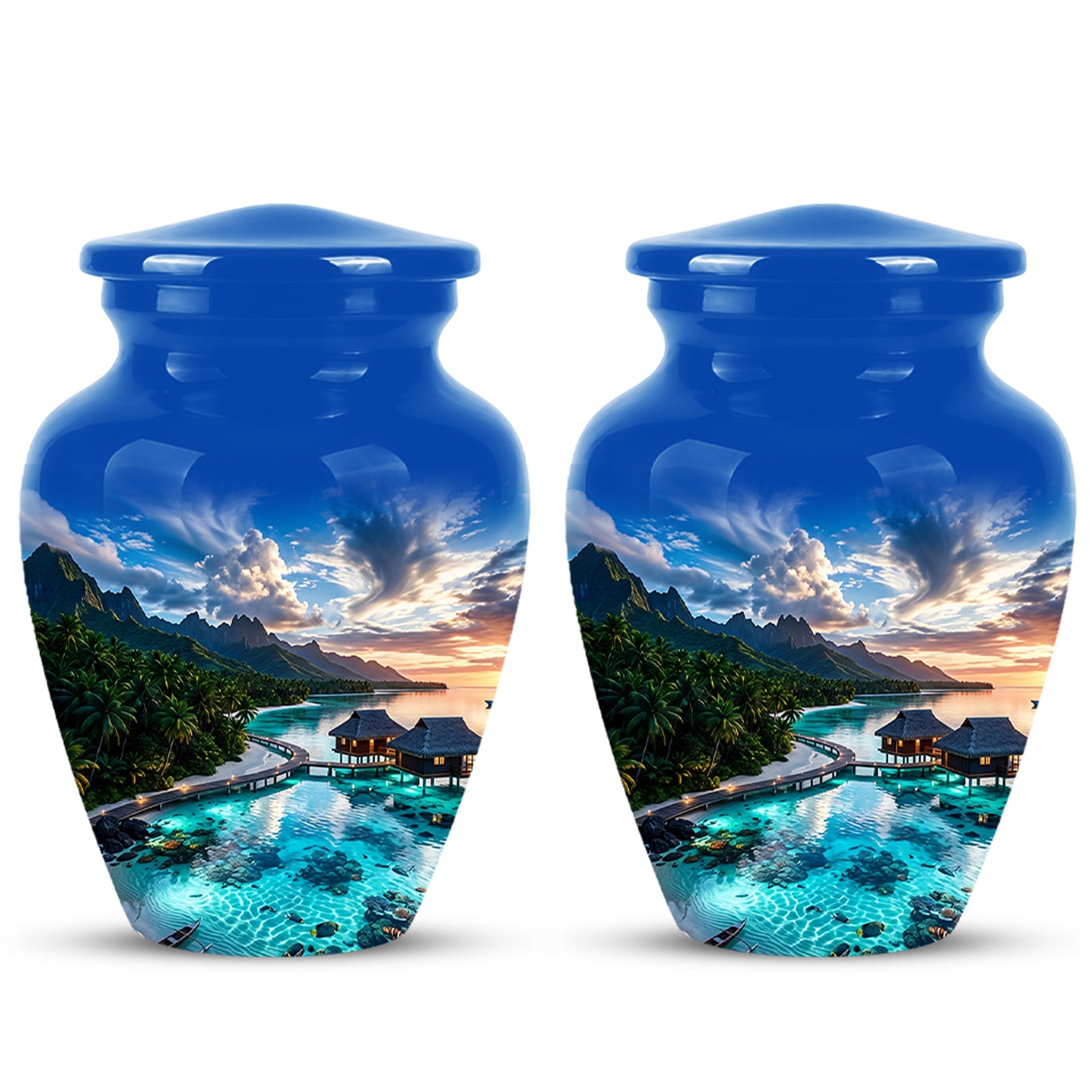 Beach Themed Cremation Urn - Personalized Burial Urns For Human Ashes