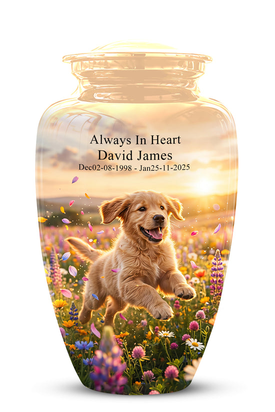 Playing Puppy Cremation Urn - Custom Memorial Urns For Pet Dog Ashes