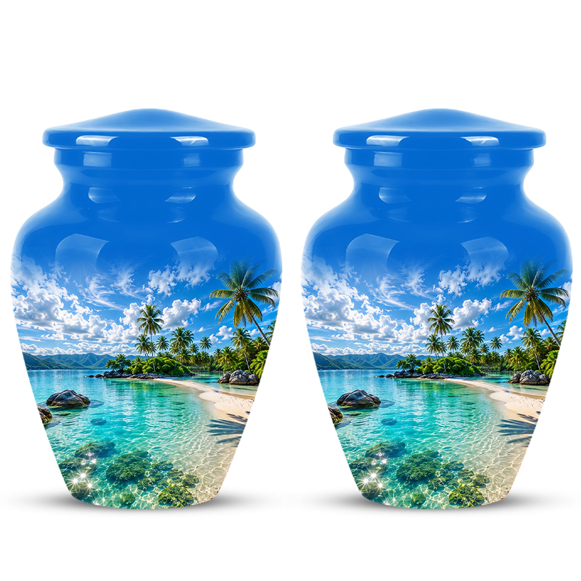 Beach Themed Burial Urn - Personalized Cremation Urns For Human Ashes