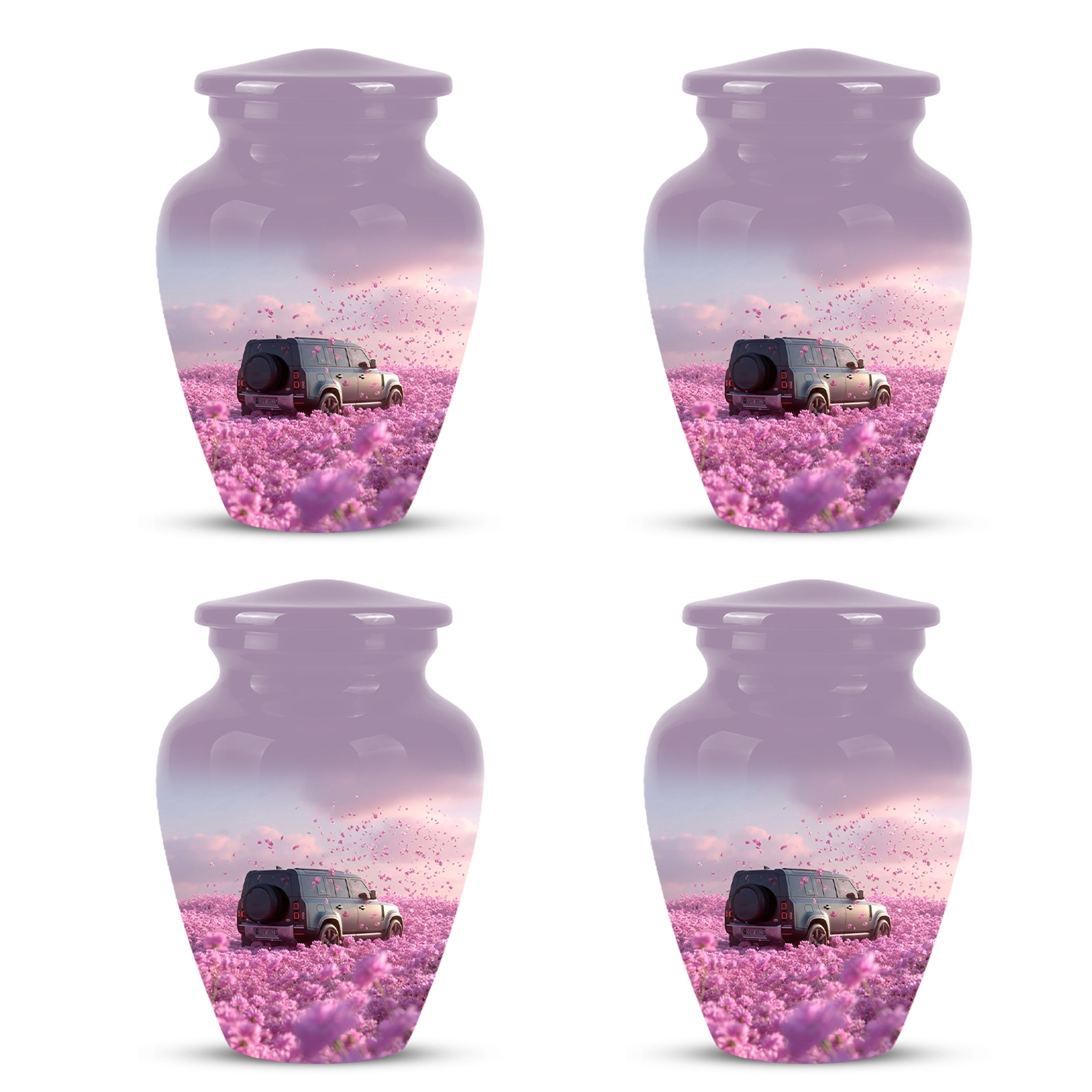Personalized Car Cremation Urn - Pink Memorial Urns For Women Ashes