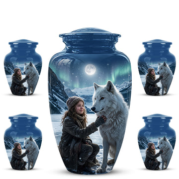 10 inch Large Urn with 4 Keepsake 3 inch