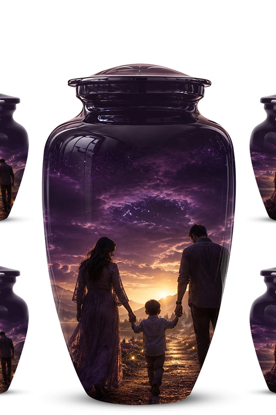 Father, Son & Mother Memorial Urn - Artistic Burial Urns For Human Ashes