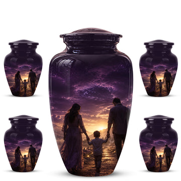 10 inch Large Urn with 4 Keepsake 3 inch