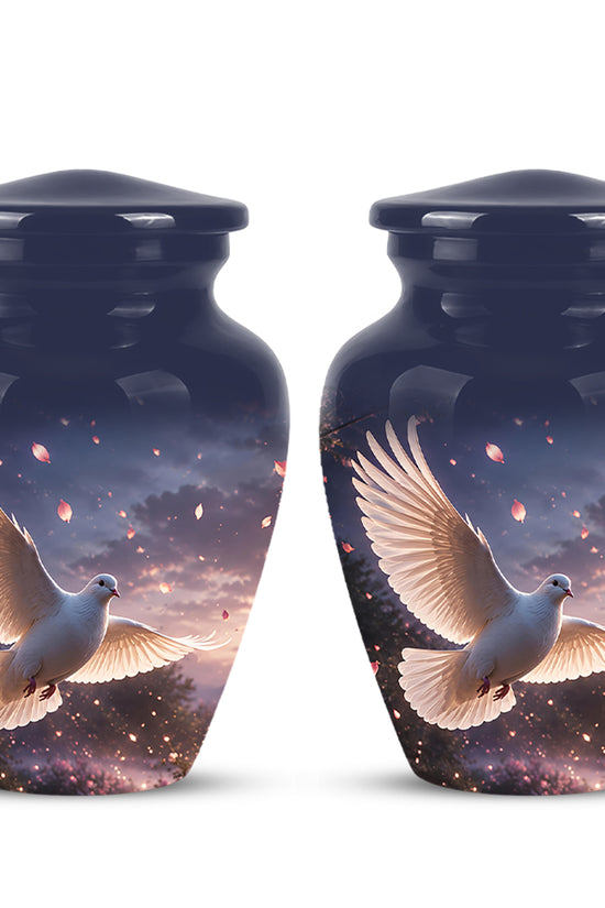 Flying White Dove Cremation Urn - Classic Memorial Urns For Adult Ashes