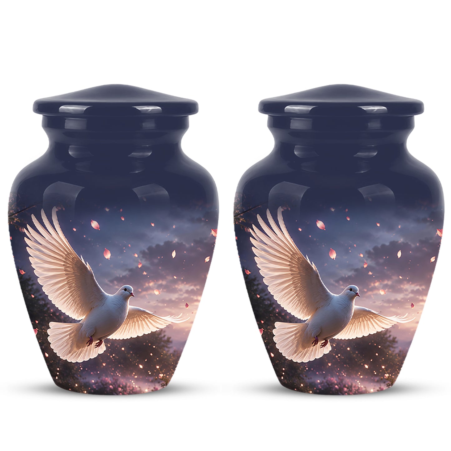 Flying White Dove Cremation Urn - Classic Memorial Urns For Adult Ashes