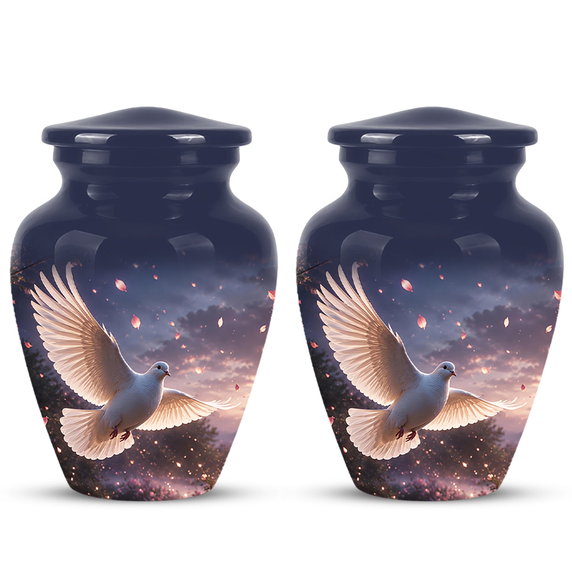 Flying White Dove Cremation Urn - Classic Memorial Urns For Adult Ashes