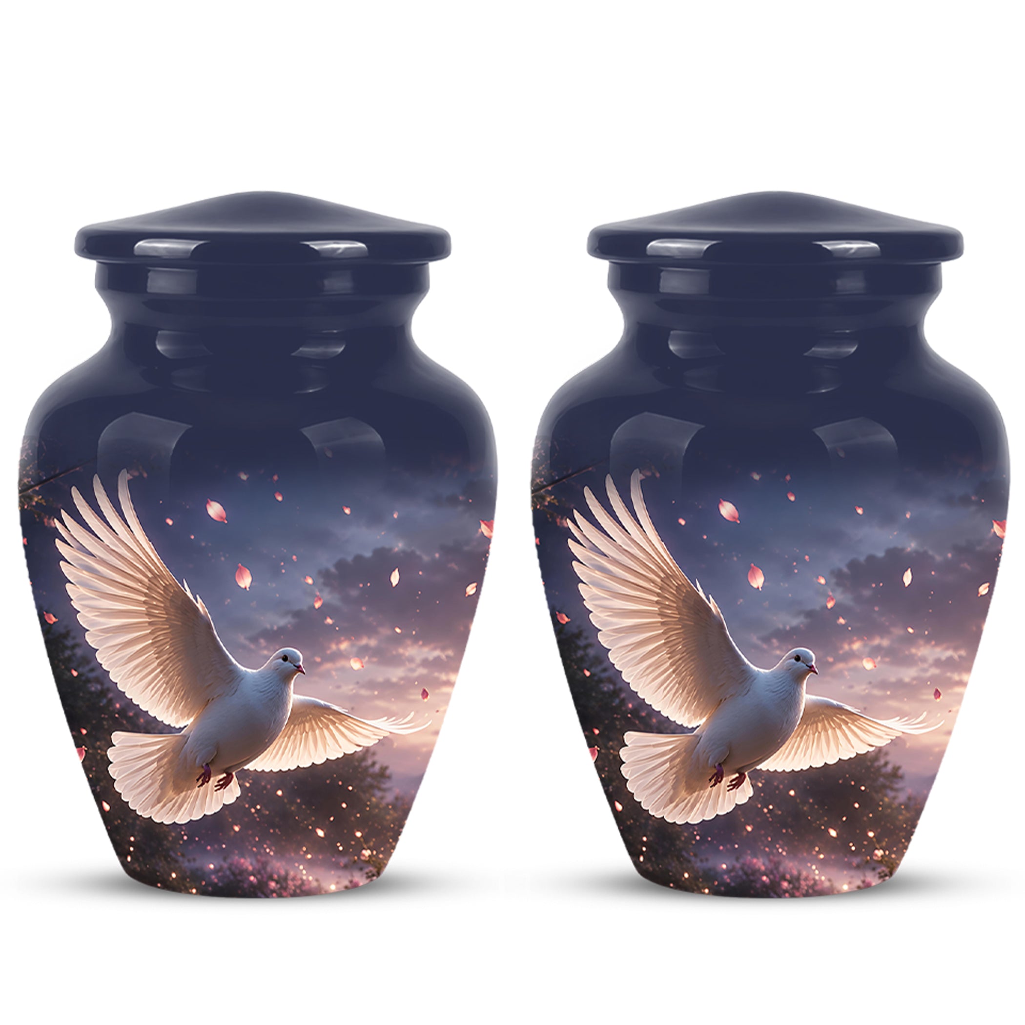 Flying White Dove Cremation Urn - Classic Memorial Urns For Adult Ashes
