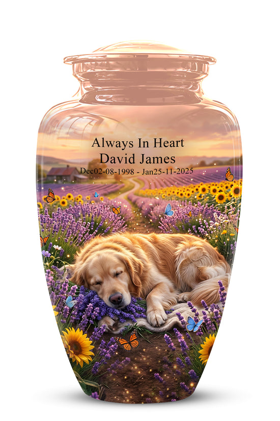 Golden Retriever Gog Memorial Urn - Personalized Pet Urns For Ashes
