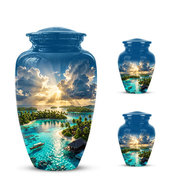 10 inch Large Urn with 2 Keepsake 3inch