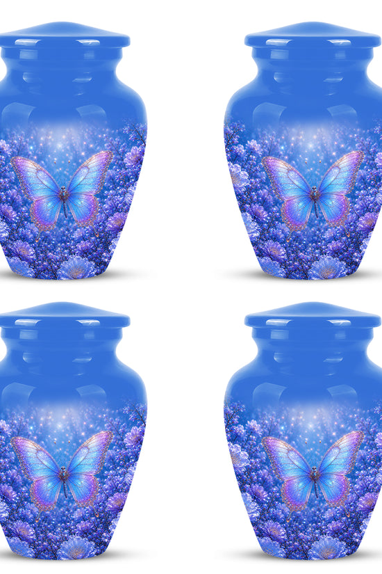 Heavenly Butterfly Memorial Urn - Blue Butterfly Urns For Women Ashes