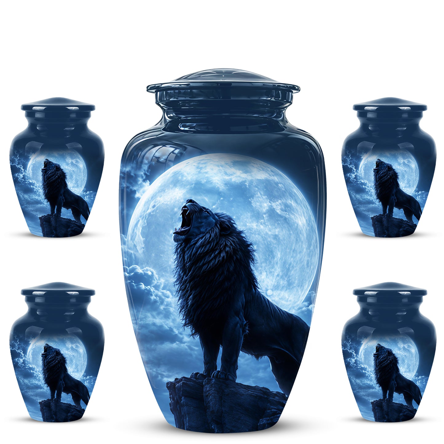 Roaring Lion Cremation Urn - Handcrafted Personalized Urns For Ashes