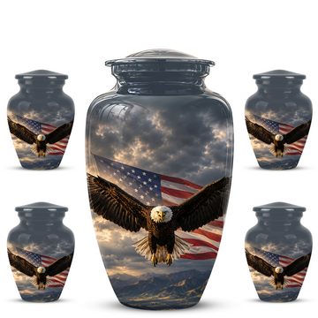 10 inch Large Urn with 4 Keepsake 3 inch