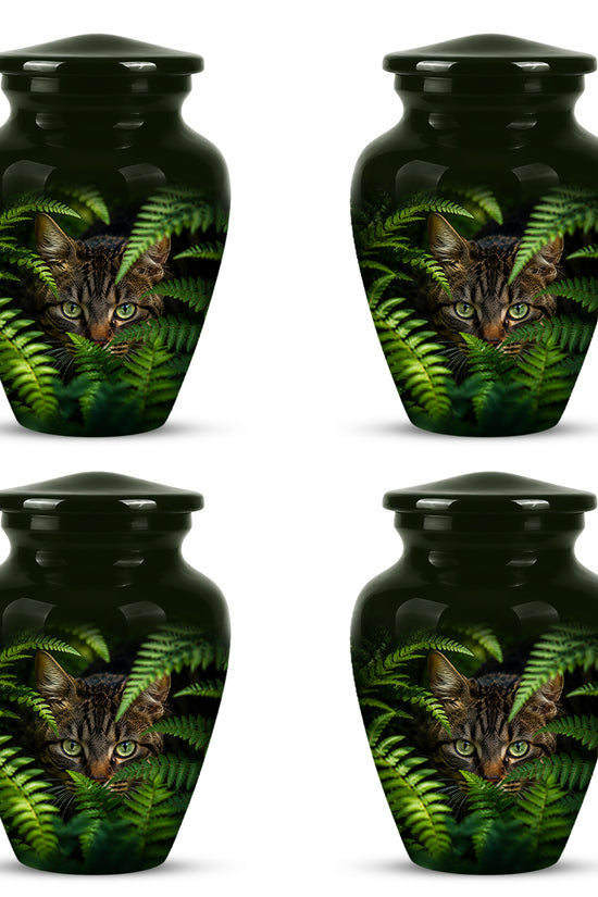 Cat Cremation Urns For Ashes - Personalized Black Pet Burial Urns