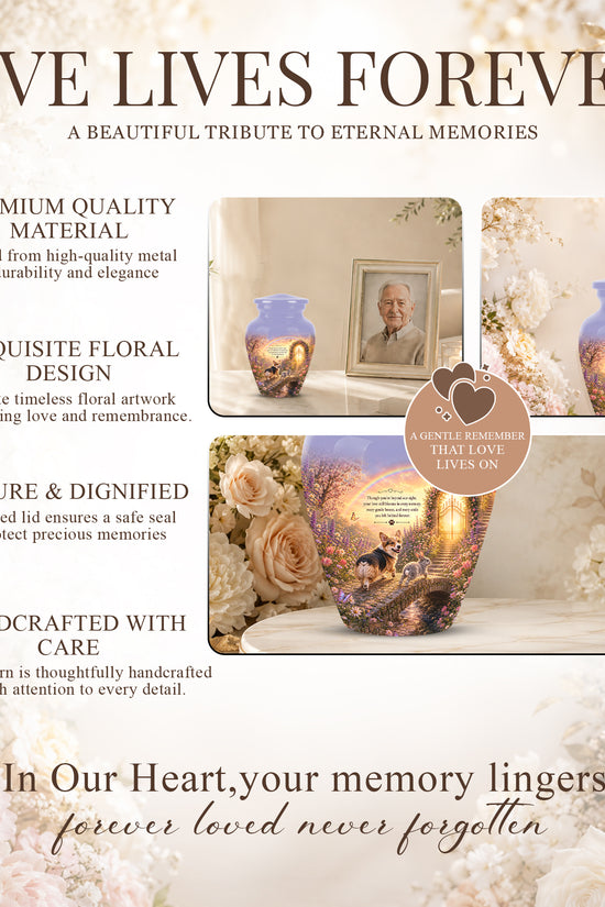 Rainbow Bridge Pet Memorial Urn – Personalized Urn For Dog & Cat