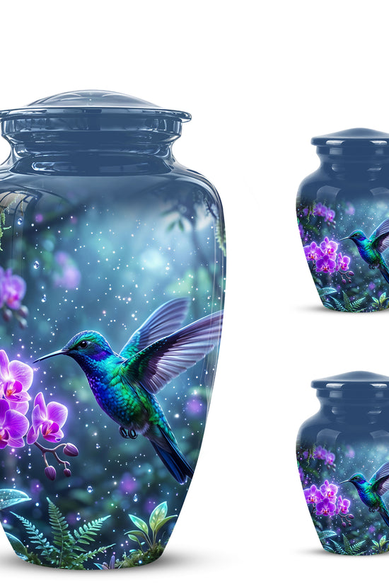 Celestial Hummingbird Cremation Urn - Beautiful Memorial Urns For Ashes