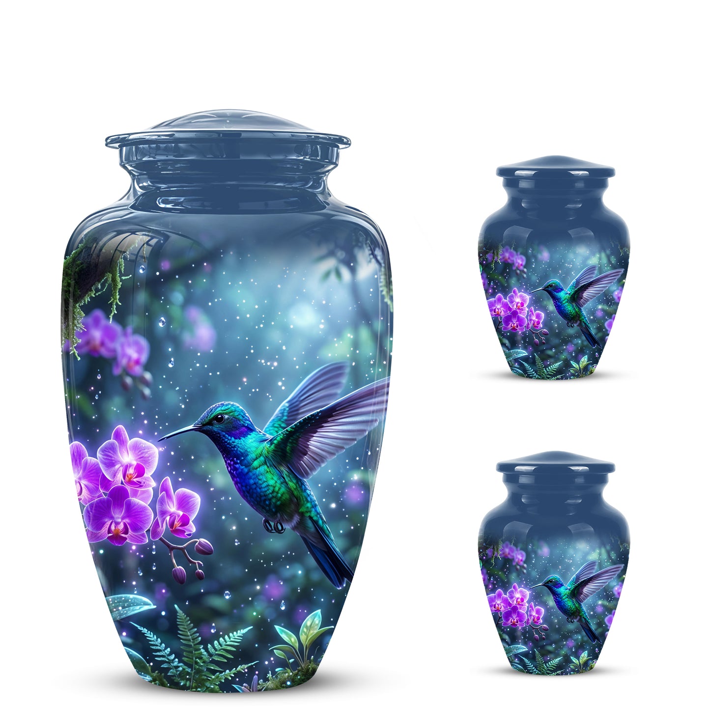 Celestial Hummingbird Cremation Urn - Beautiful Memorial Urns For Ashes
