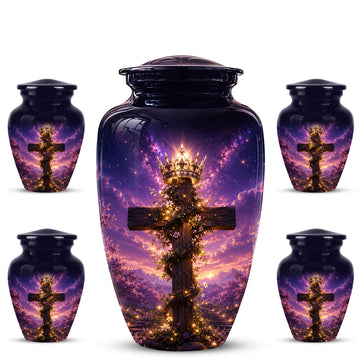 10 inch Large Urn with 4 Keepsake 3 inch