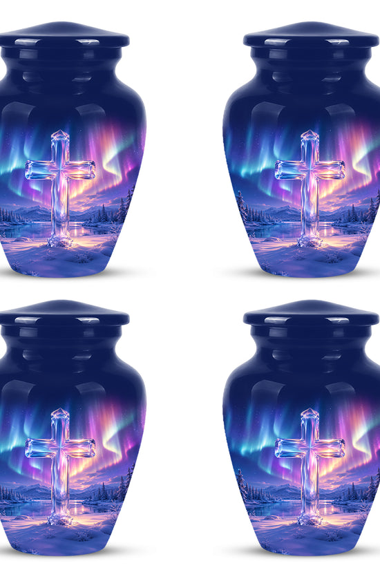 Celestial Cross Cremation Urn for Ashes – Peaceful Tribute Memorial Urn