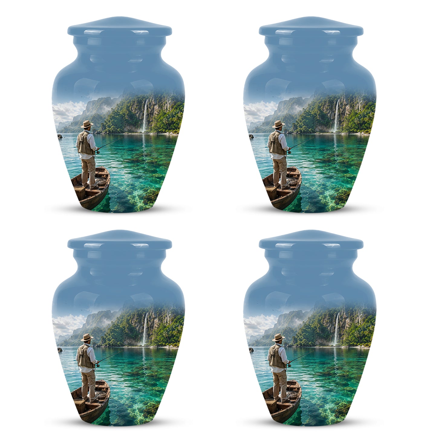 Fishing Boat Memorial Urn - Artistic Landscape Urns For Human Ashes
