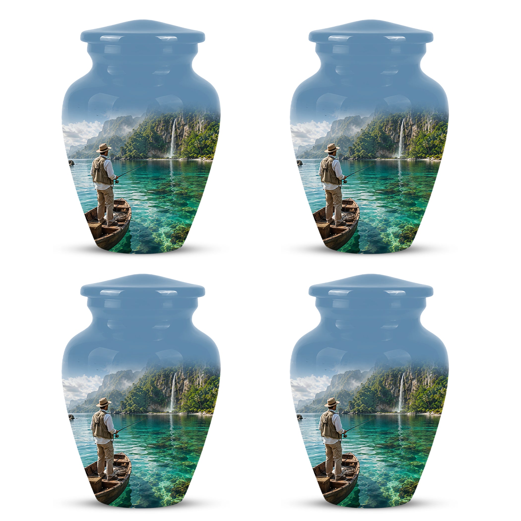 Fishing Boat Memorial Urn - Artistic Landscape Urns For Human Ashes