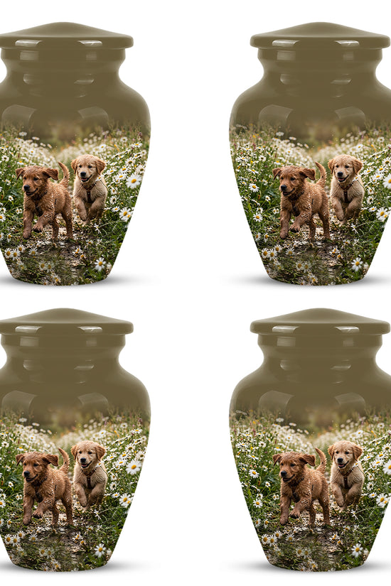 Playful Dog Puppy Urn - Personalized Memorial Urns For Pet Ashes