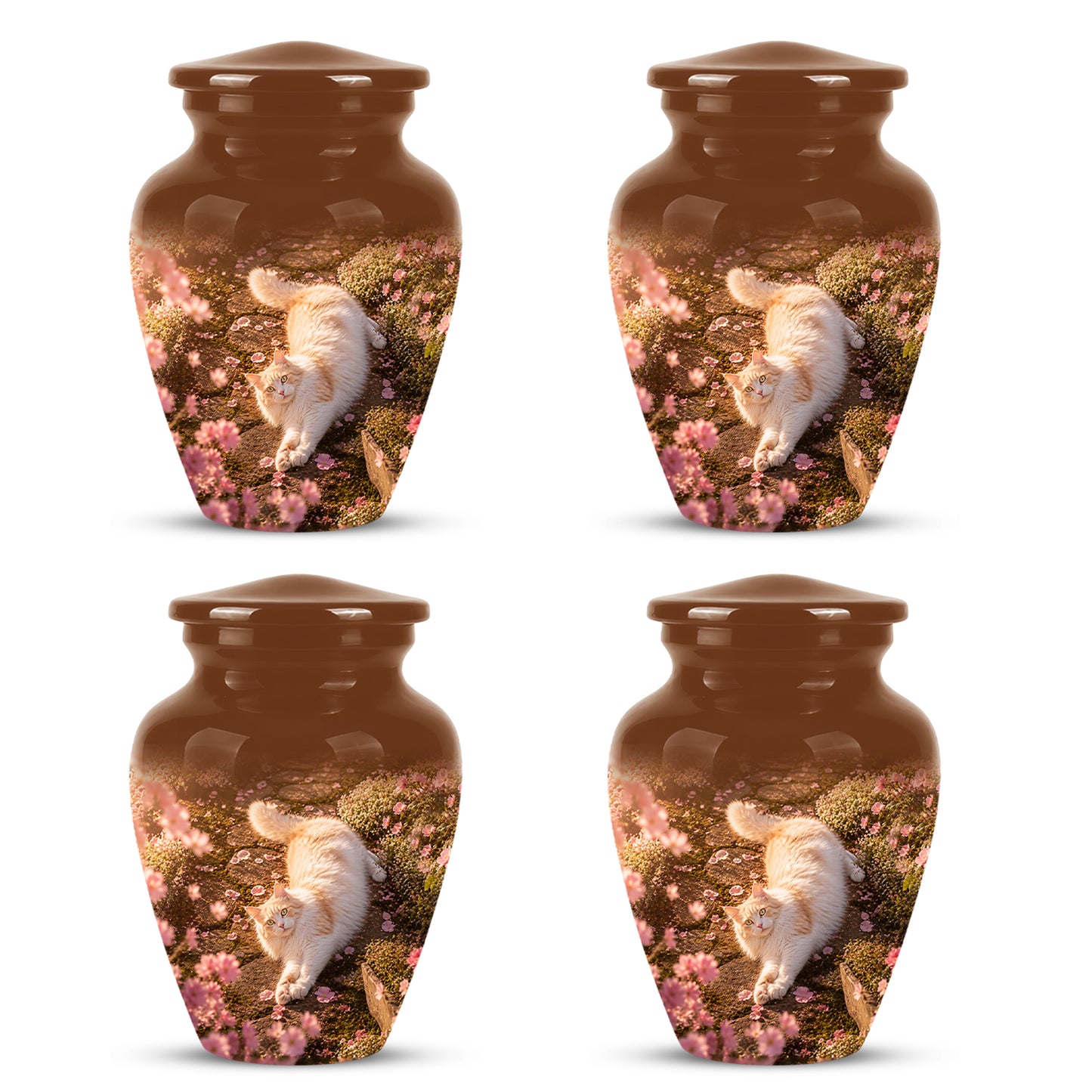 Fluffy Cat Cremation Urn - Custom Burial Memorial Urns On Sale