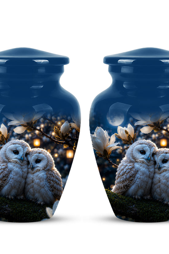 Owl Couple Cremation Urn - Beautiful Memorial Urns For Lover's Ashes