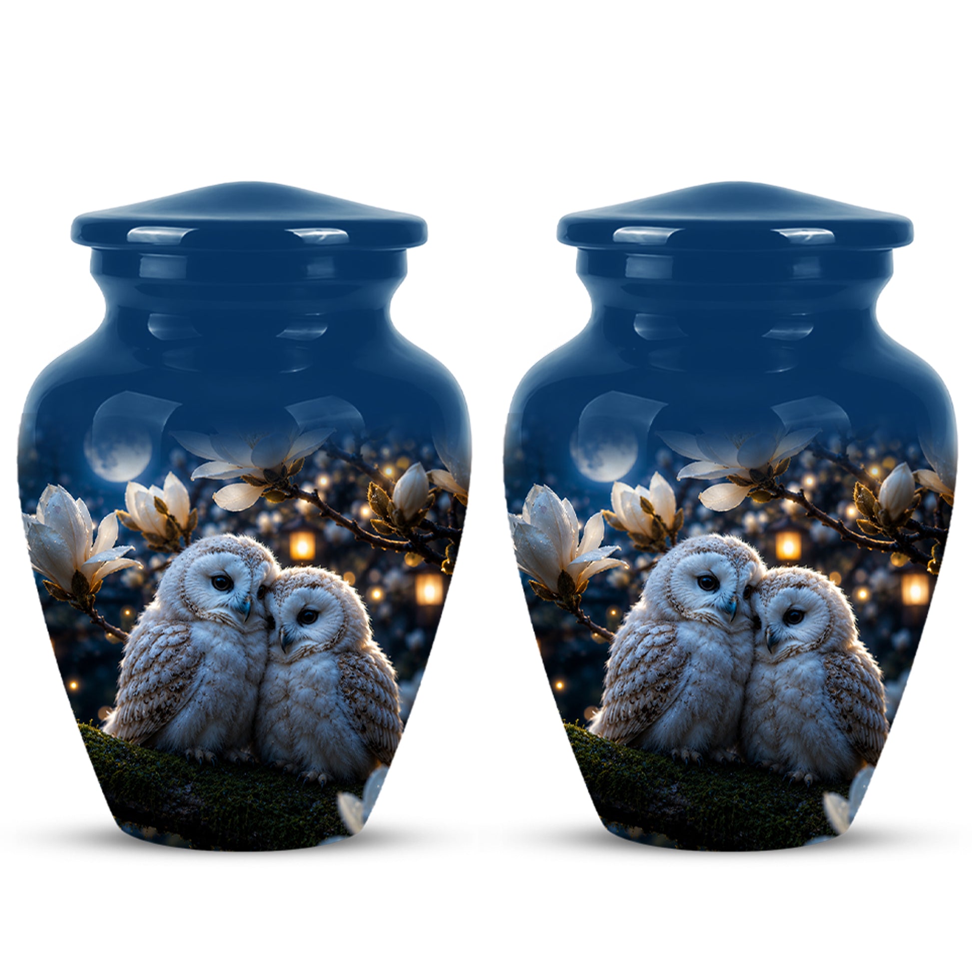 Owl Couple Cremation Urn - Beautiful Memorial Urns For Lover's Ashes