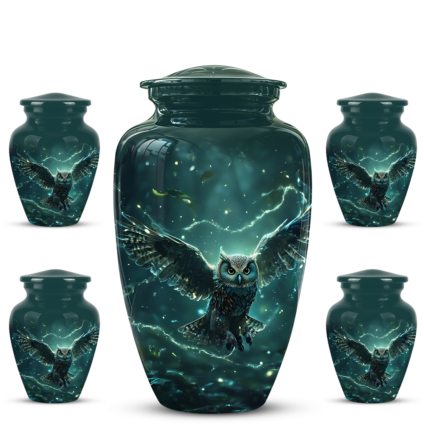 Flying Owl Cremation Urn - Night Owl Burial Urns For Human Ashes