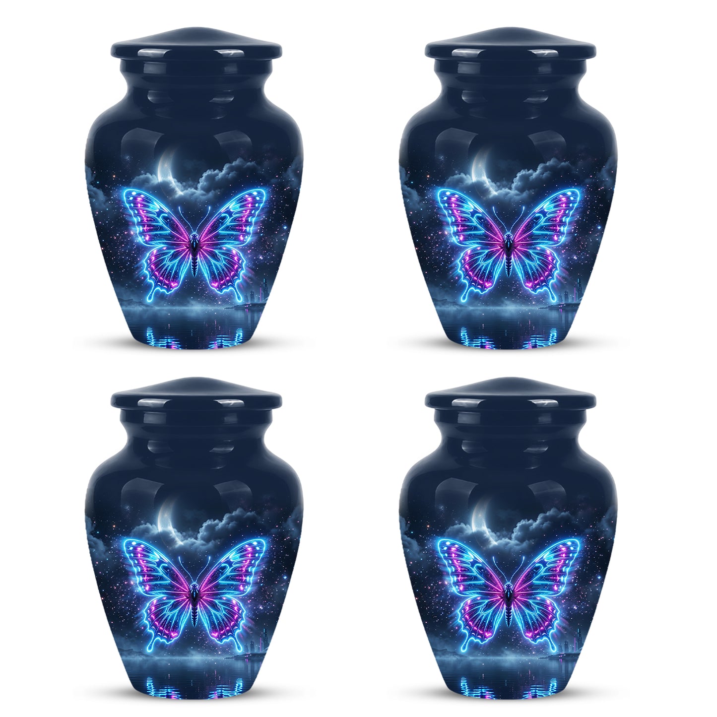 Colorful Flying Butterfly Urn - Moonlight Memorial Urns For Mom Ashes