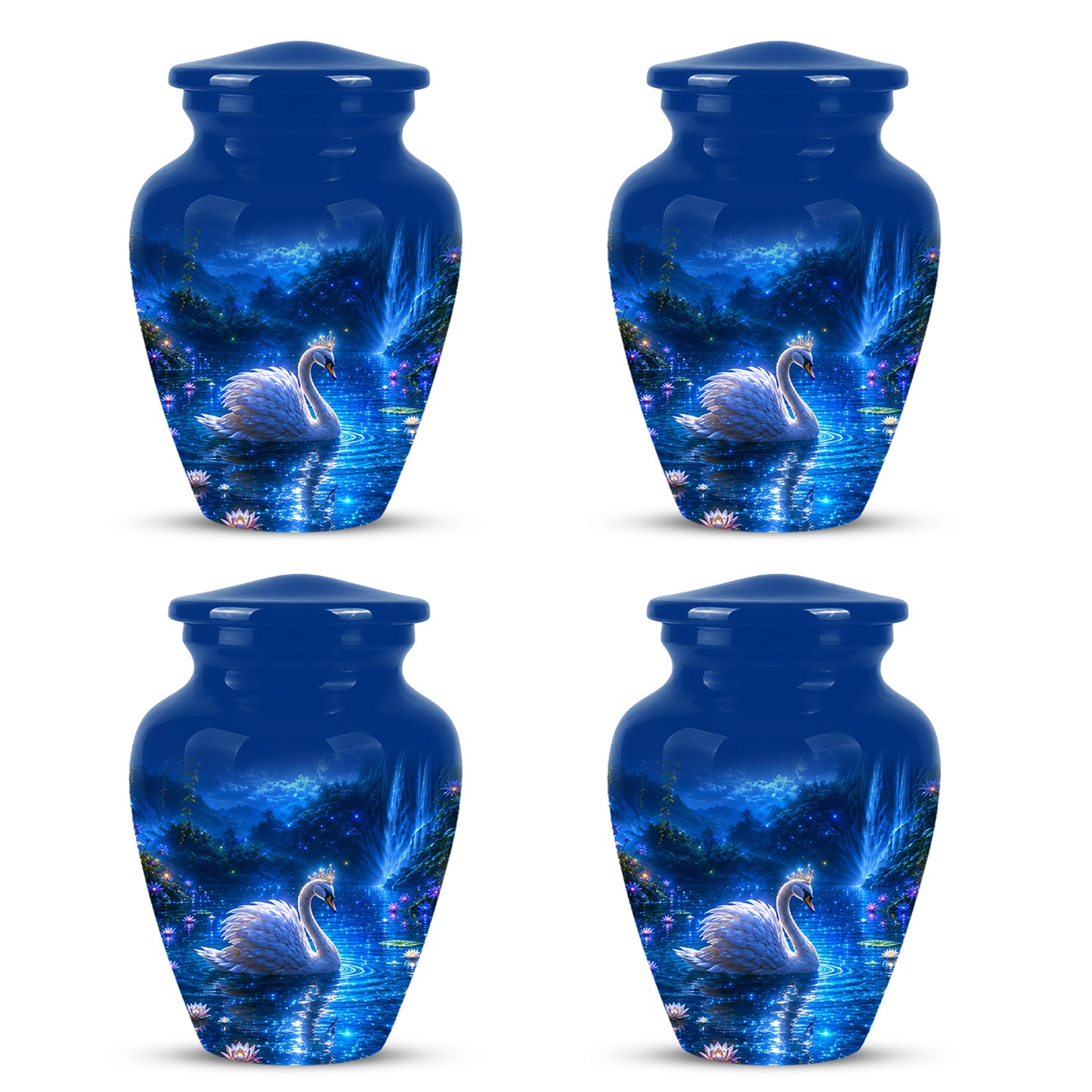 White Swan Memorial Urn - Custom Cremation Urns For Men & Women Ashes