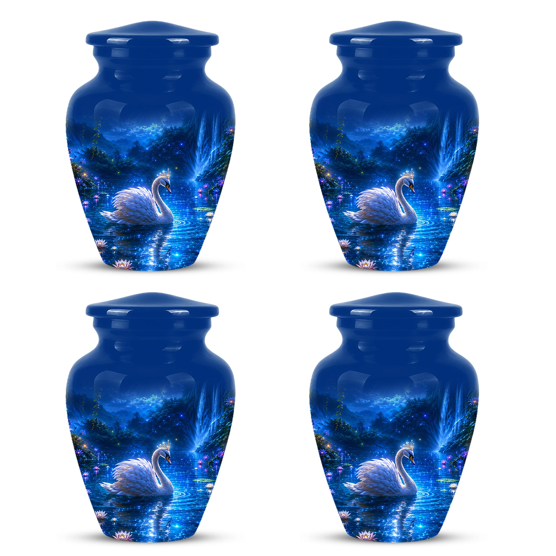 White Swan Memorial Urn - Custom Cremation Urns For Men & Women Ashes