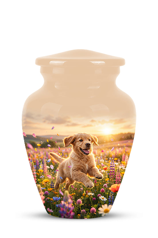 Playing Puppy Cremation Urn - Custom Memorial Urns For Pet Dog Ashes