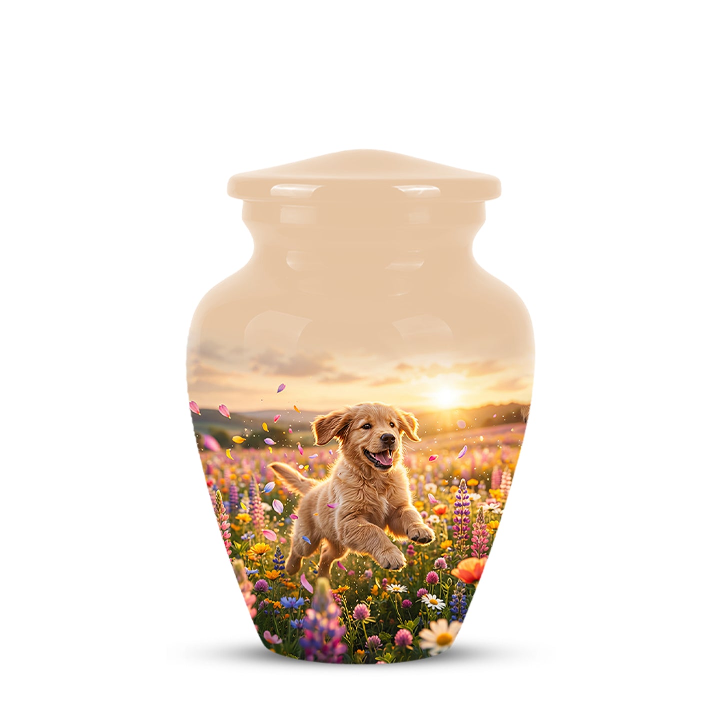 Playing Puppy Cremation Urn - Custom Memorial Urns For Pet Dog Ashes