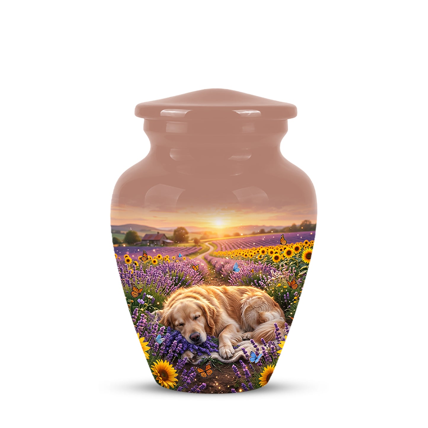 Golden Retriever Gog Memorial Urn - Personalized Pet Urns For Ashes