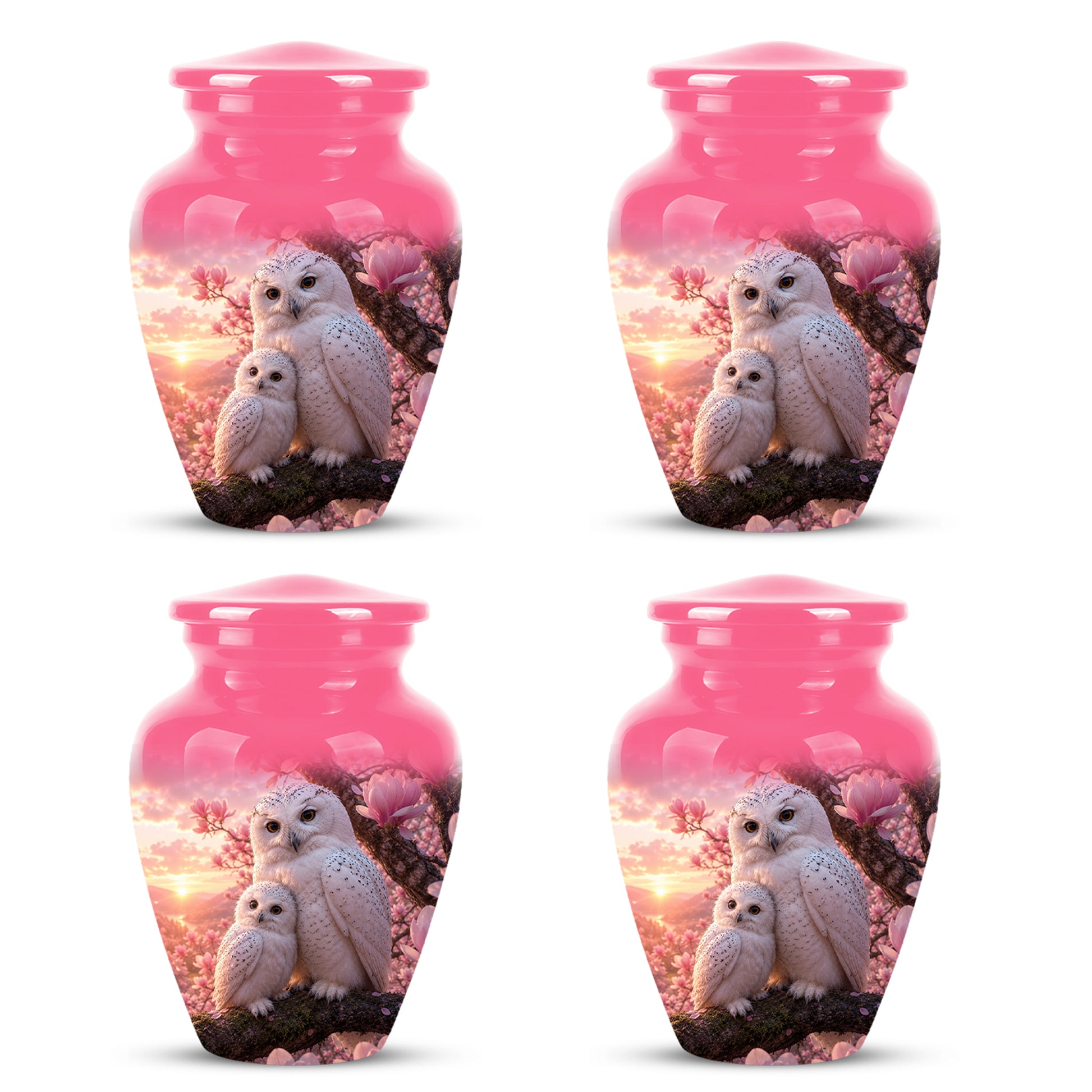 Owl Family Urn for Ashes – Elegant Cremation Memorial Urns For Humans