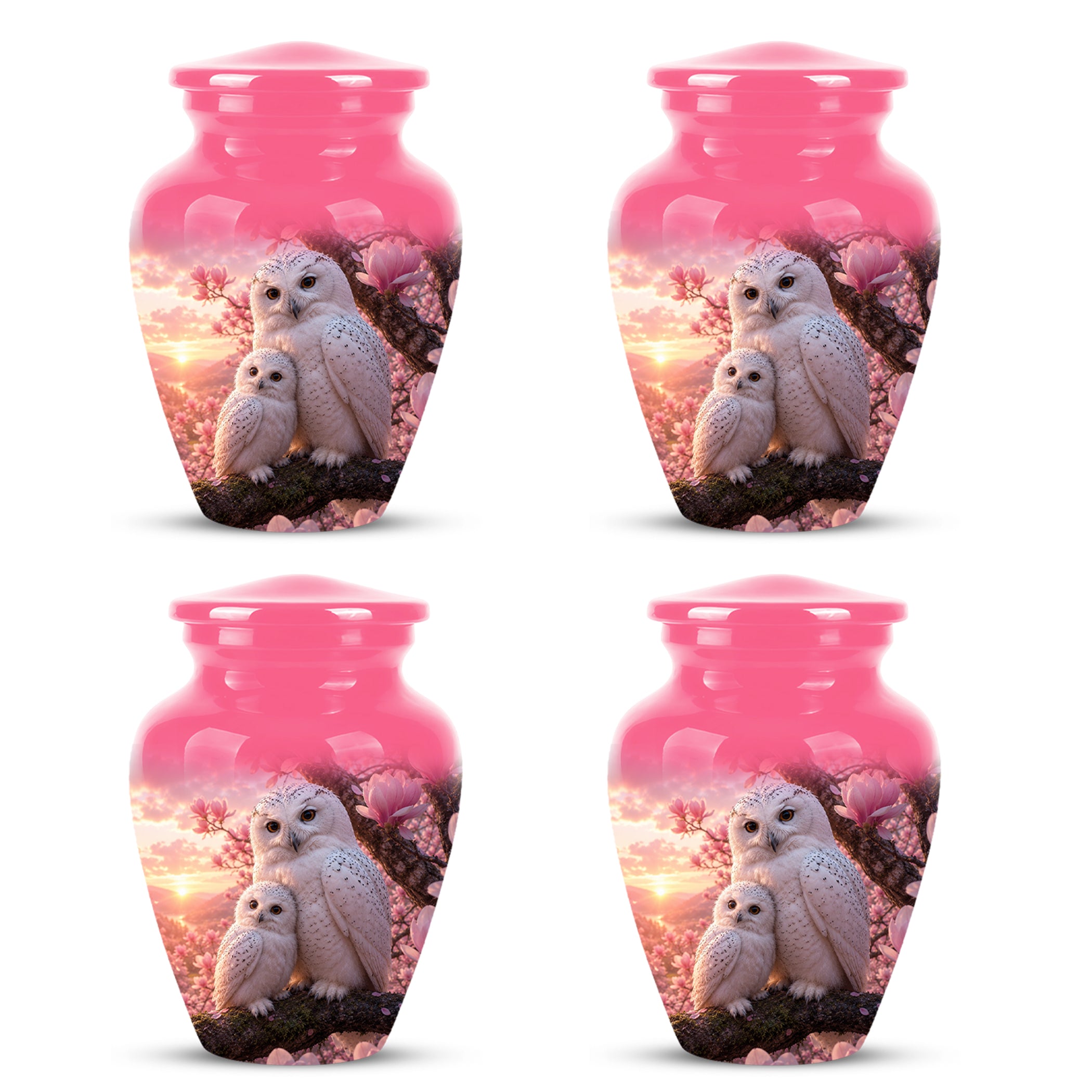 Owl Family Urn for Ashes – Elegant Cremation Memorial Urns For Humans