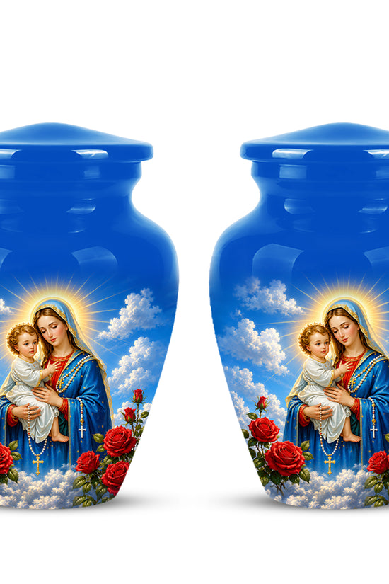 Catholic Virgin Mary & Baby Jesus Urn - Personalized Spiritual Urns